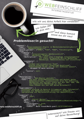 Kreative Stellenanzeige